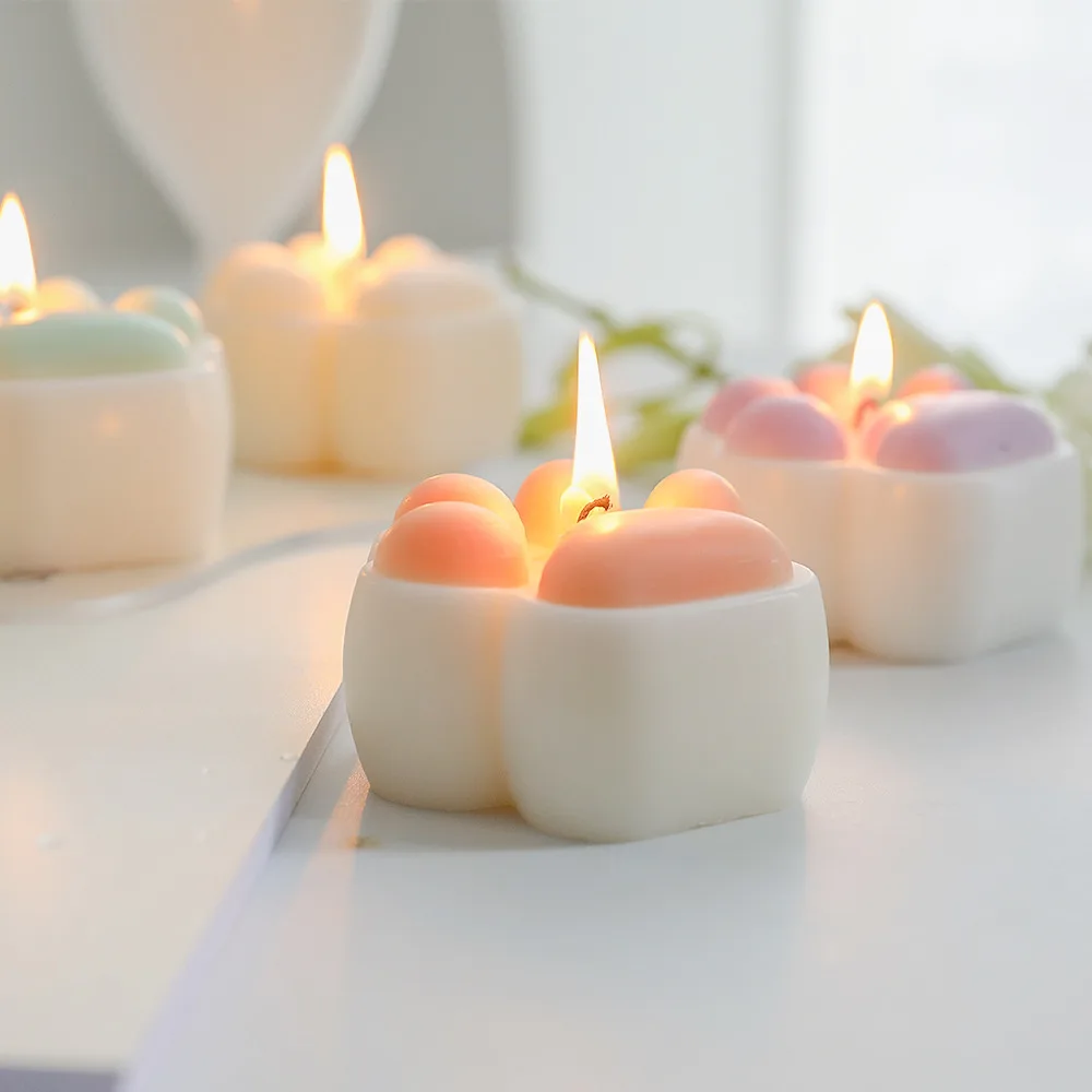 Kitten Paw Scented Candle Room Decor, Relieve Fatigue, Morandi Colors Candles, Aromatherapy, Festive, Wedding, Birthday
