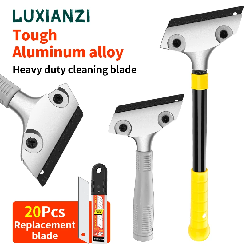 LUXIANZI Heavy Duty Scraper With 20pcs Blades For Wallpaper Paint Tiles Glass Remover Clean Shovel Household Hand Cleaning Tool