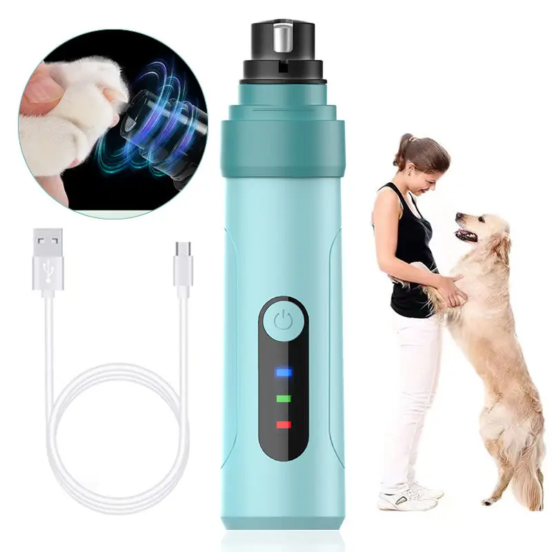 

New Electric Dog Nail Clippers for Dog Nail Grinders Rechargeable USB Charging Pet Quiet Cat Paws Nail Grooming Trimmer Tools