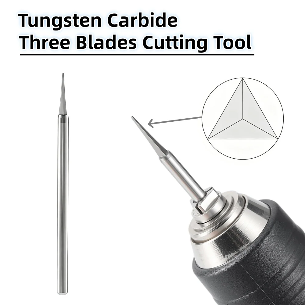 Dental Orthodontic Retainer Cutting Tungsten Carbide Bur 5.Three Blades Burs HP2.35mm 5000-10000rpm Dentist Tool