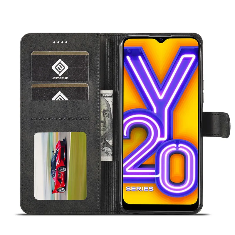 For VIVO Y20 Case Flip 360 Magnetic Phone Case On VIVO Y20i Case Leather Vintage Wallet Cover For VIVO Y20S Case Coque Funda Bag