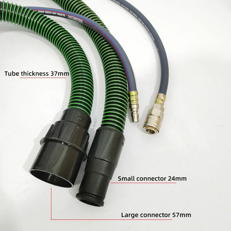 Suitable For MIRKA Pneumatic Sandpaper Machine Vacuum Tube Grinding Machine Dust Collection Bucket Two-in-one 5.5m Coaxial Hose