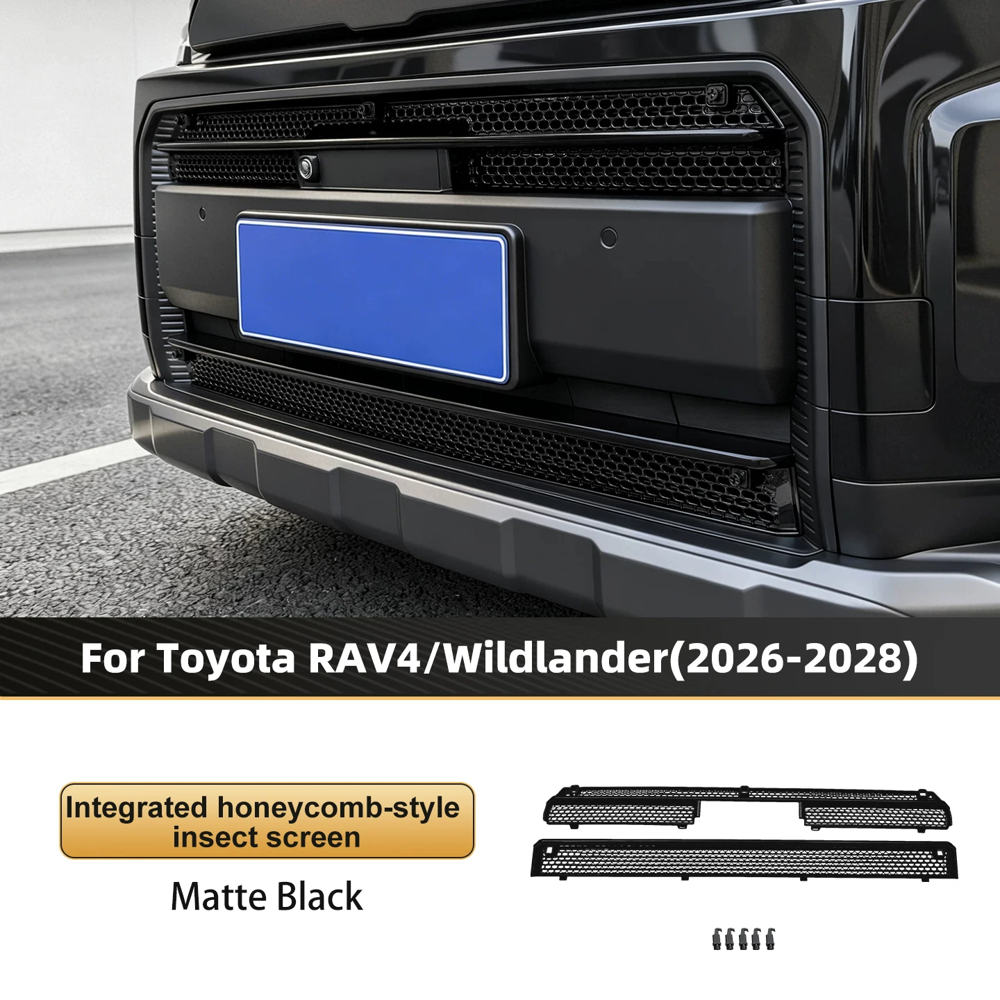 For Toyota RAV4 2026 2027 2028 Front Bumper Insect Proof Net Condenser Protection Bug Grille Mesh Guard Car Exterior Accessories