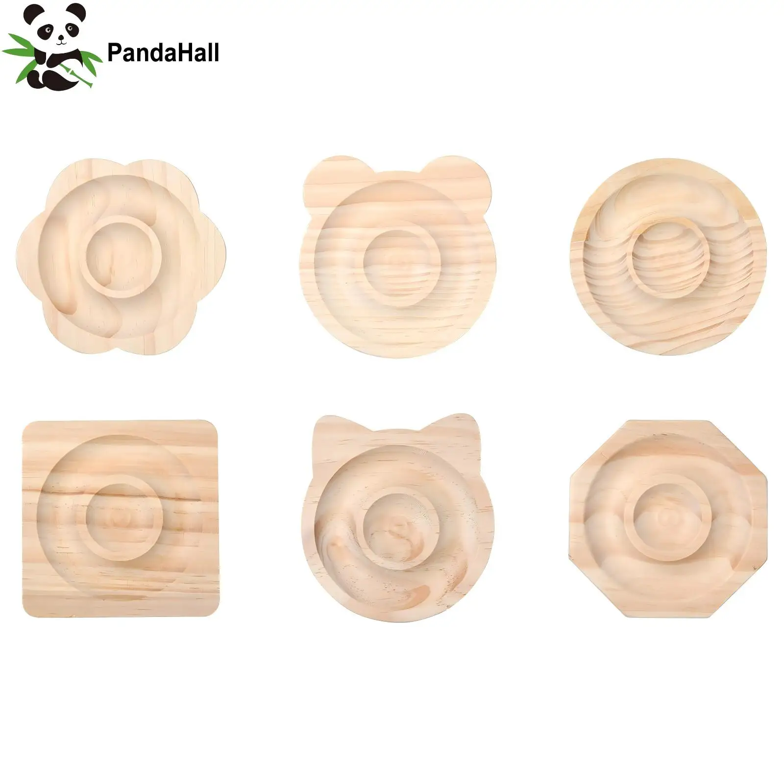PandaHall 6-teiliges Perlenboard Holz-Armband-Designboard Perlen-Schmuck-Organizer-Tablett für Schmuckherstellung Armband-Zubehör – Detail 1