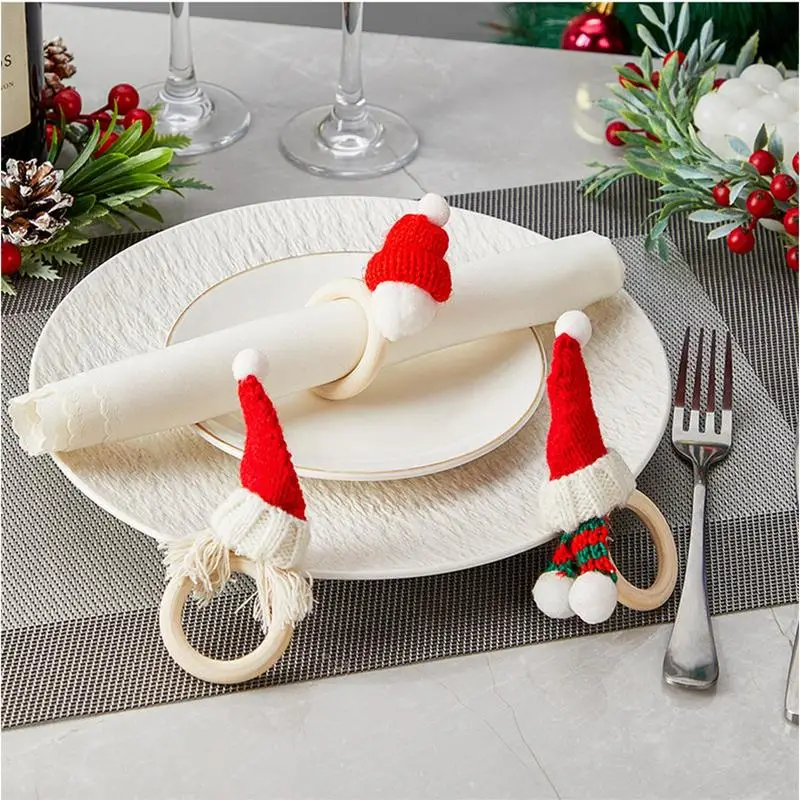 Christmas Napkin Rings Set Table Decorations Christmas Tissue Ring Napkin Holder Kit Christmas Napkin Rings For Family Table