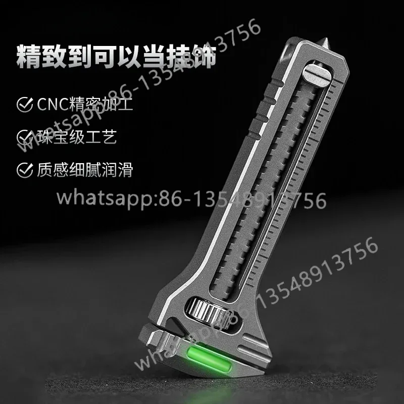 2.0 Titanium alloy mini movable small wrench multi-function pendant edc tool caliper keychain view 3