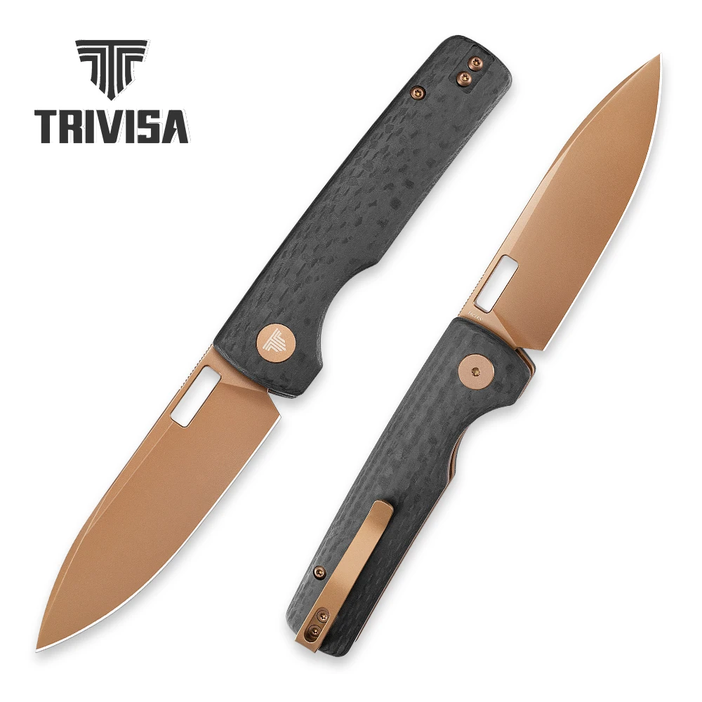 Складной нож TRIVISA Sabretooth-CG для мужчин, лезвие 14C28N, рукоятка G10, высокая твердость, для выживания на природе, кемпинга, рыбалки, режущий инструмент
