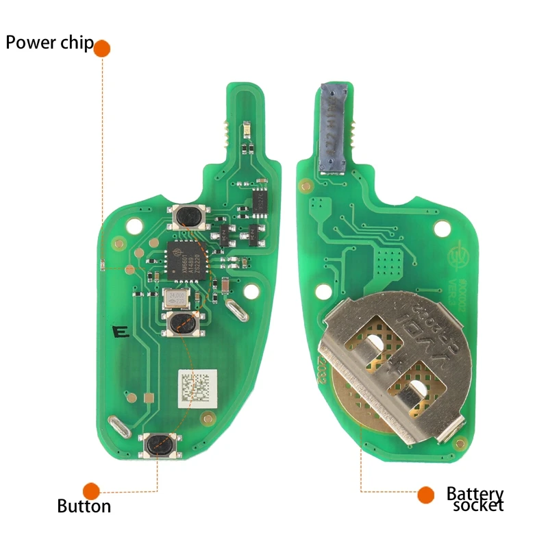 XEDS01EN Universal Super Remote Key 3 Button Fob Work On All ID As The Super Chip For DS Style For Xhorse VVDI 5Pcs