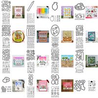 Happy Fall Theme Clear Stamps Critter Bat Bear Cat Cutting Dies for DIY Decor Halloween Christmas Day Paper Greeting Cards