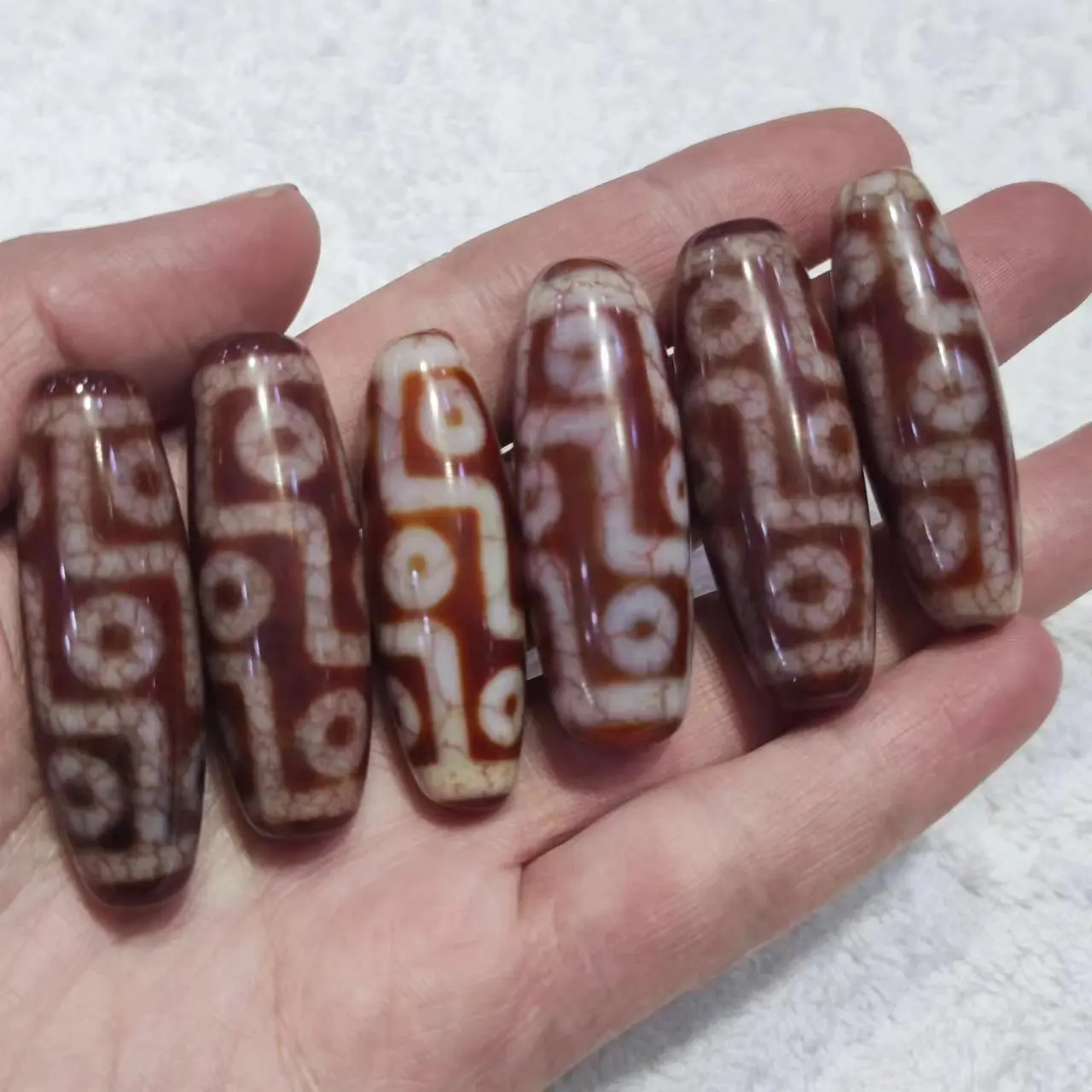 1pcs/lot natural nine-eye pattern agate dzi Dragon scales red rare Old material Collectible National style Accessories gift diy