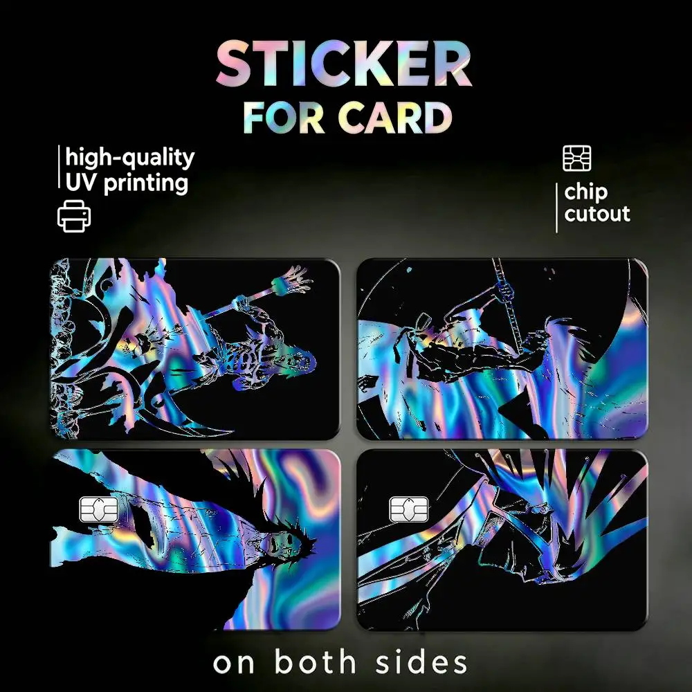 

K-Kenpachi Z-Zaraki Holographic Shiny Laser Card Skin Sticker for Debit Credit Cards