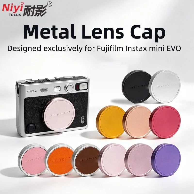 Metal Lens Cap for Fujifilm Instax Mini EVO, Aluminum Alloy Lens Protector Lens Cover with Soft Lining, Multiple Color Options