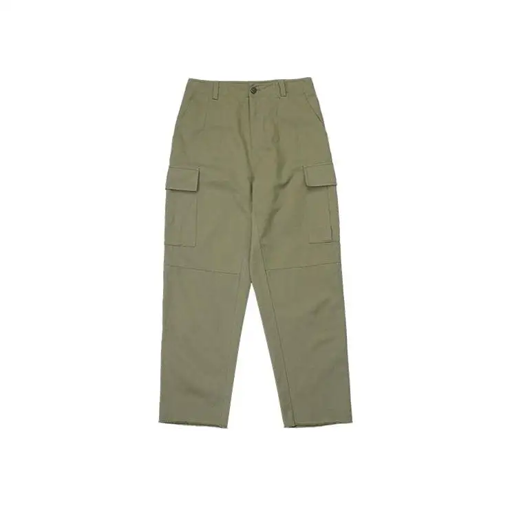 

Pure Cotton Slim Fit Straight Leg Pants Nine Points Thin Design Casual Trousers for Women Spring New Sle Loose Workwear