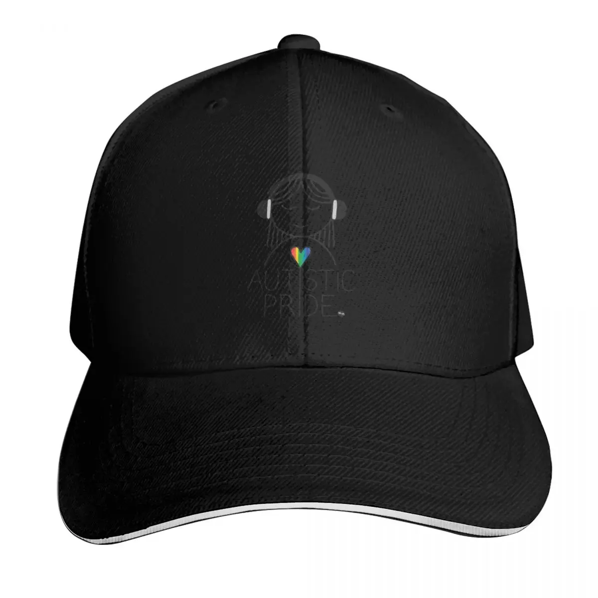 AUTISTIC PRIDE - black liner version Baseball Cap Outdoor Golf Running Hiking Summer Beach Travel Streetwear Hip Hop Trendy