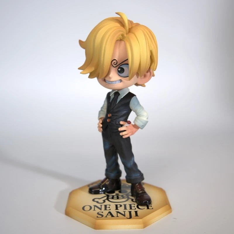 One Piece Q Version PVC Action Figure Set - Luffy Zoro Sanji Desktop Ornaments for Anime Adult Collectors Gaming Case Decoration