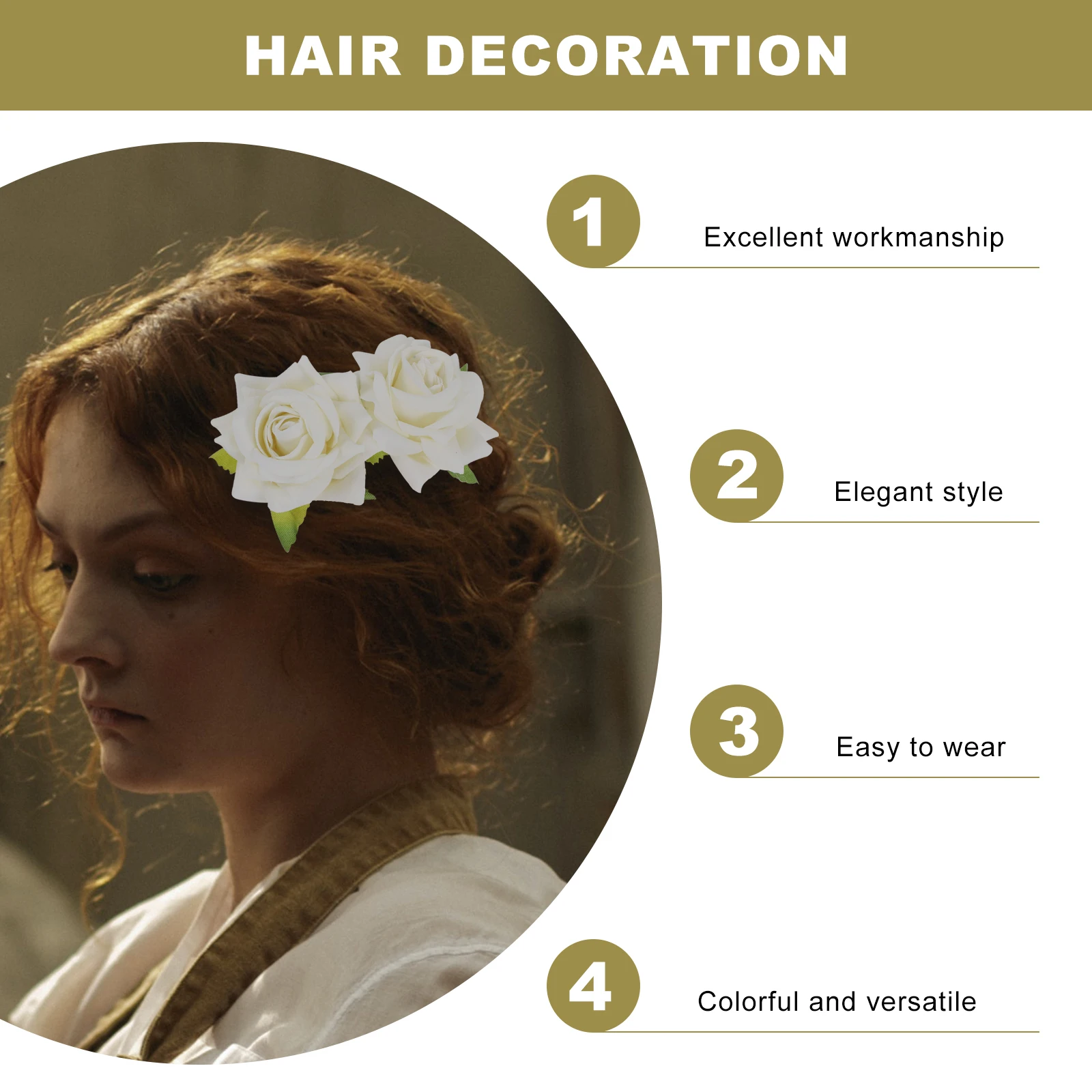 

1 шт., свадебная расческа в виде розы, элегантный свадебный аксессуар для волос, прочная заколка для невесты, подружек невесты, цветочное украшение для волос