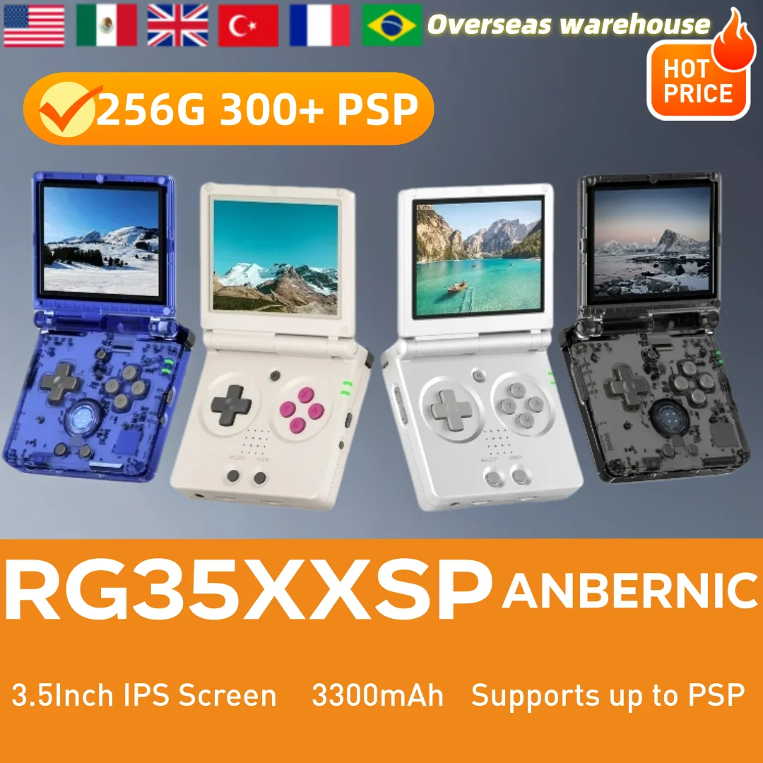 anbernic-rg35xxsp-flip-handheld-game-console-35-inch-ips-clamshell-video-gaming-console-64-bit-linux-system-256g-psp-gifts-new