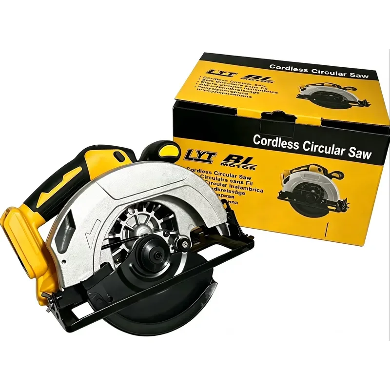 Cordless Battery Circular Saw 185mm Lithium-ion Brushless Motor DIY Wood Cutting Handheld Electric Tool