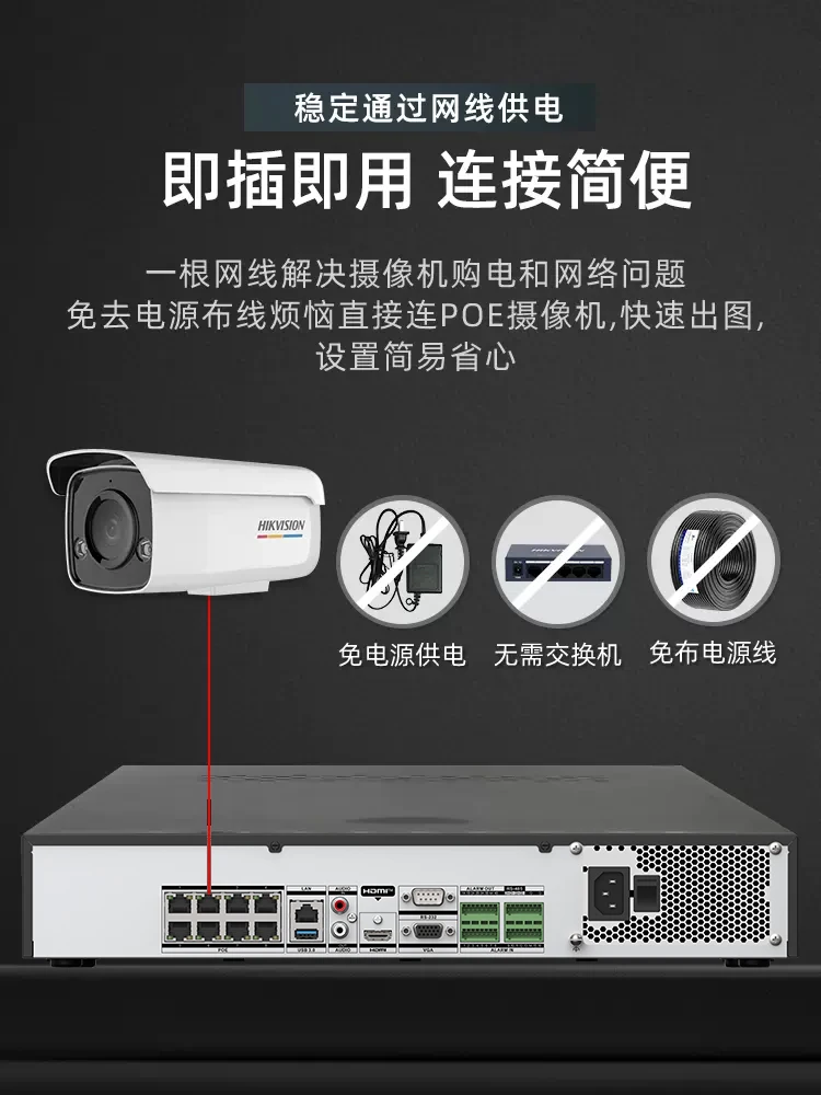 16 channel POE video recorder 7916N-R4/16P high definition hard disk monitoring host mobile phone remote