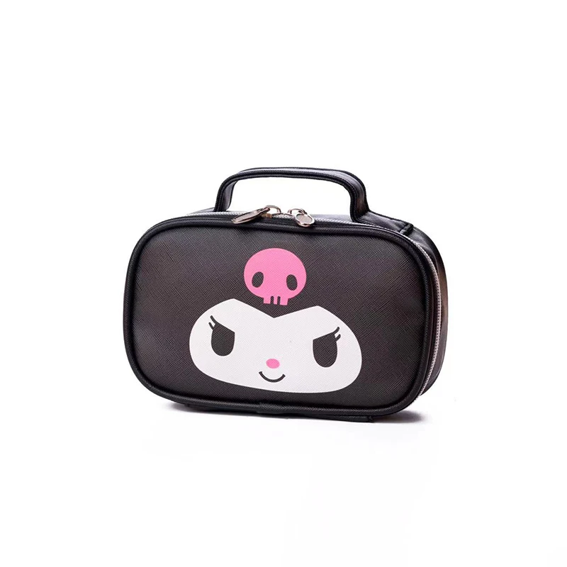 Sanrio Anime bolsa de cosméticos Cinnamoroll Hello Kitty Kawaii dibujos animados belleza bolsa de maquillaje de viaje bolsa de almacenamiento de artículos de tocador juguetes regalos para niñas