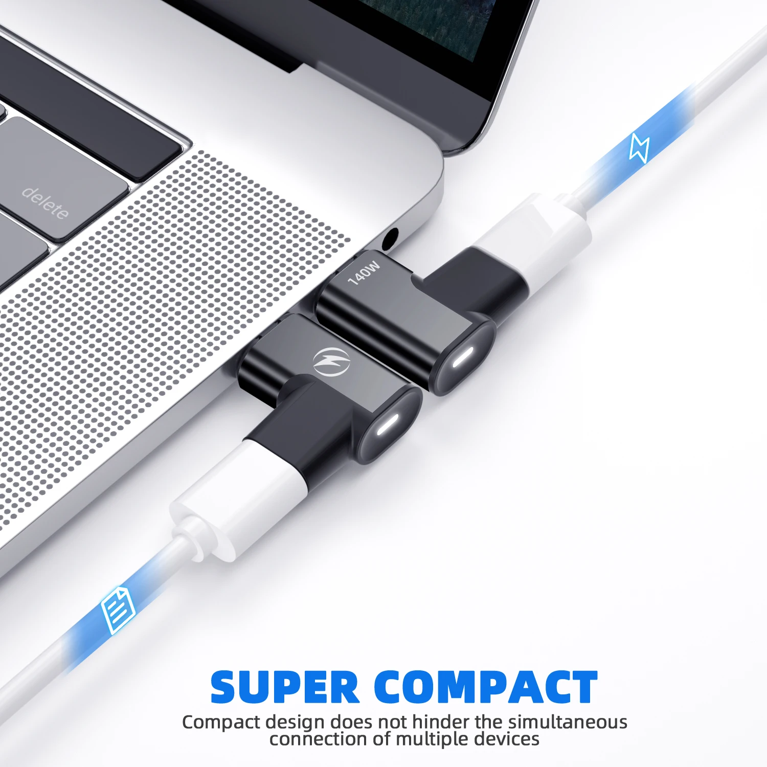 USB C to C 8K@60Hz データ転送 140W 20/40Gbps タイプ C アダプター急速充電 5A USB4.0 磁気コネクタタブレット携帯電話用