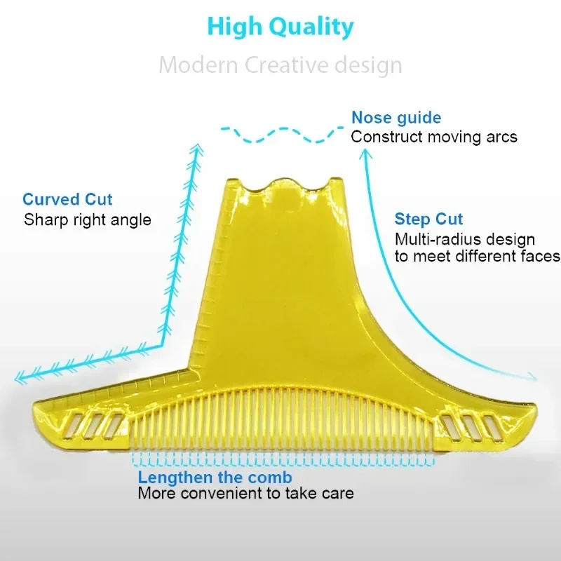 رجل مشط اللحية قاعدة أداة اللحية تصفيف مشط قالب خطوط مثالية التماثل صالون الحلاقة الملحقات التشذيب تشكيل أداة