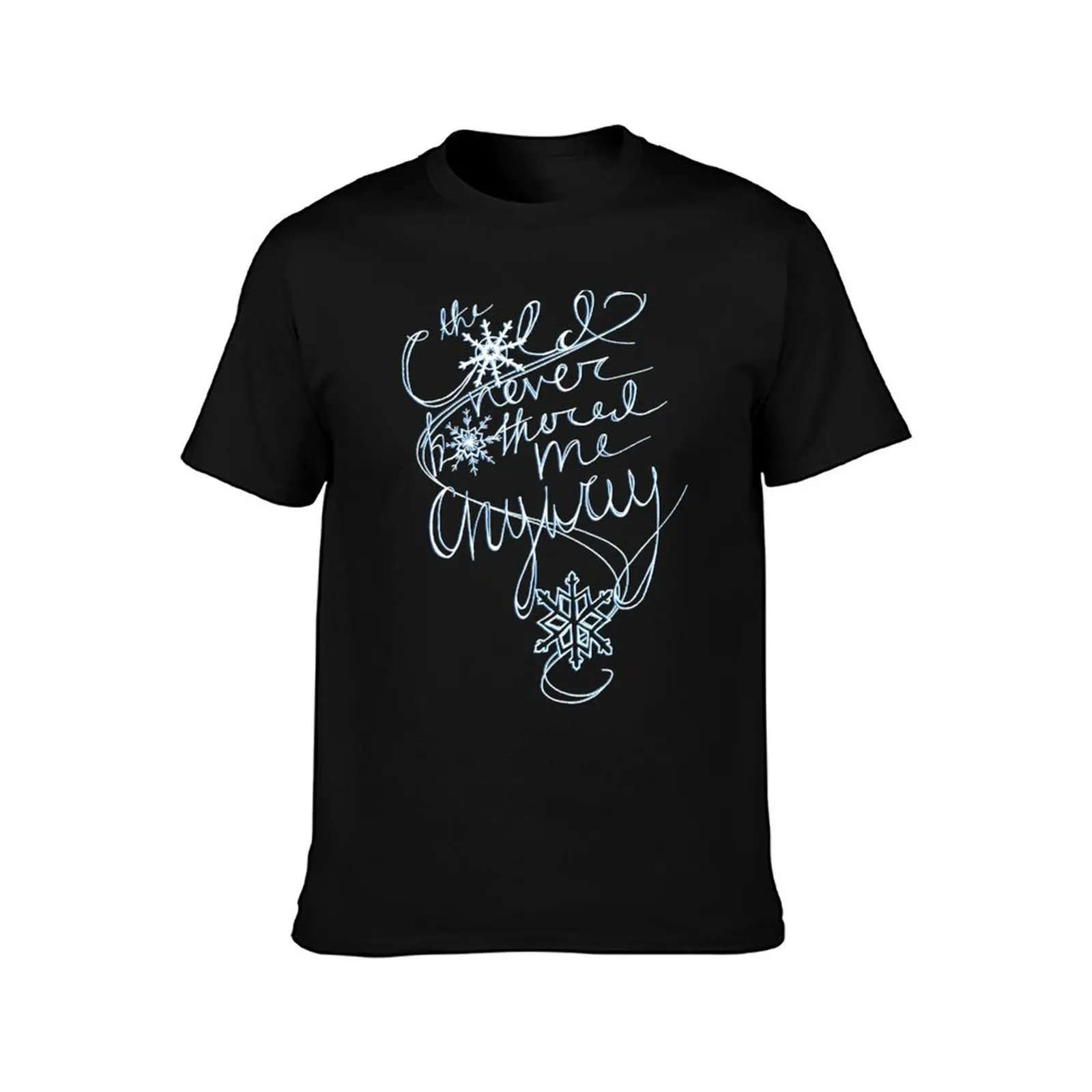 The Cold Never Bothered Me Anyway (Blue) T-Shirt Art Pattern Printed Casual Top T-Shirt