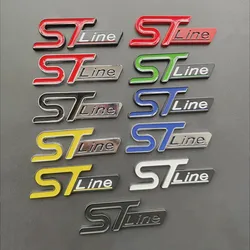 3D Metal Logo ST Line Emblem Car Trunk Badge For Ford Edge Puma Kuga Mondeo Fiesta Ecosport Focus ST Line Sticker Accessories