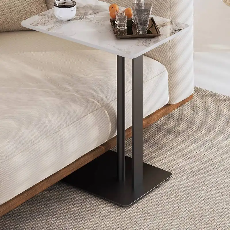 Tavolino da Caffè Moderno in Marmo Nero, Tavolo Centrale di Lusso, Tavolino Laterale, Mesa Lateral Nordic, Mesa De Centro, Arredamento per Soggiorno