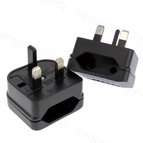 1Pc European Euro EU 2 Pin to UK 3Pin Power Socket Travel Plug Adapter Converter New