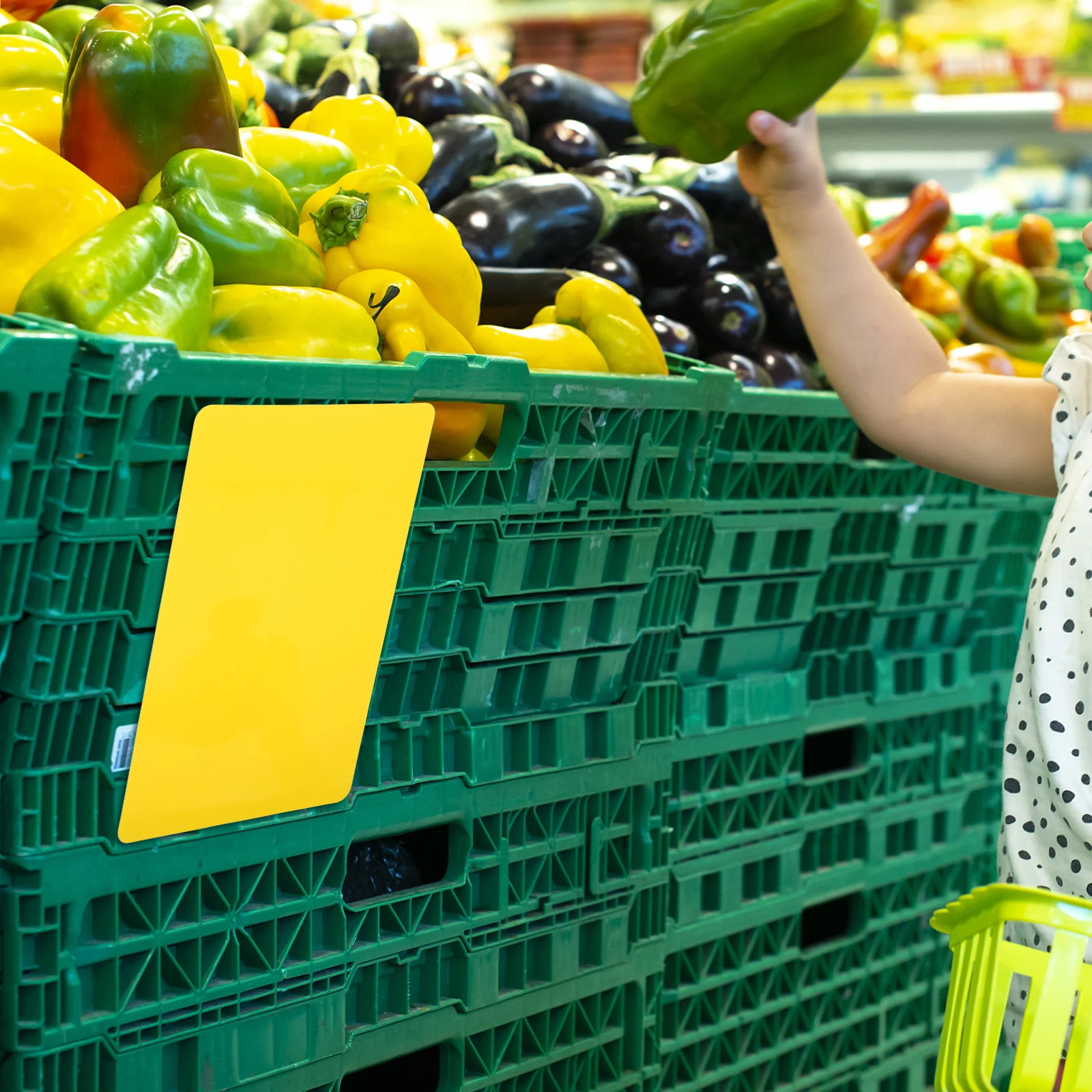 

24pcs Fluorescent Price Tags Double Sided Blank PVC Retail Display Signs Supermarket Shop Tags A5 Size Rewritable