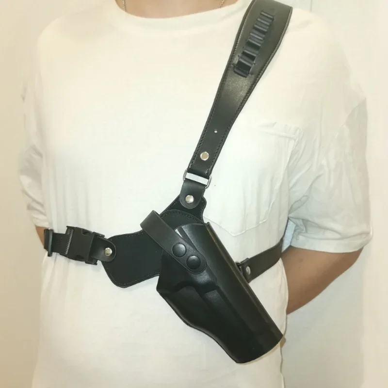 Western Outdoor Tactical Concealed Gun Holster Shoulder Holster Adjustable Underarm Pistol Handgun Pouch Cosplay Props