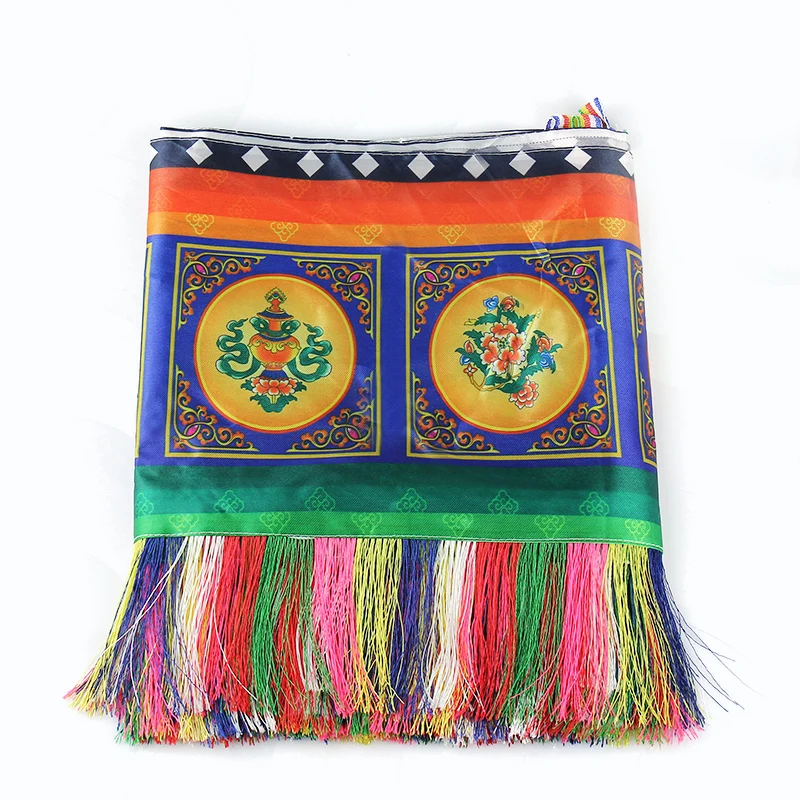 Tibetan Buddhist Supplies Eight Auspicious Drapery Table Surrounding Wall Decoration Ornaments About 3 Meters Long