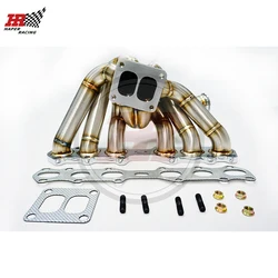 HAPER RACING SS321 3mm Steam Pipe T4 Twin Scroll V-band Turbo Manifold For Supra JZA70 JZX90  1JZ-GTE NON VVTI  1989-1993