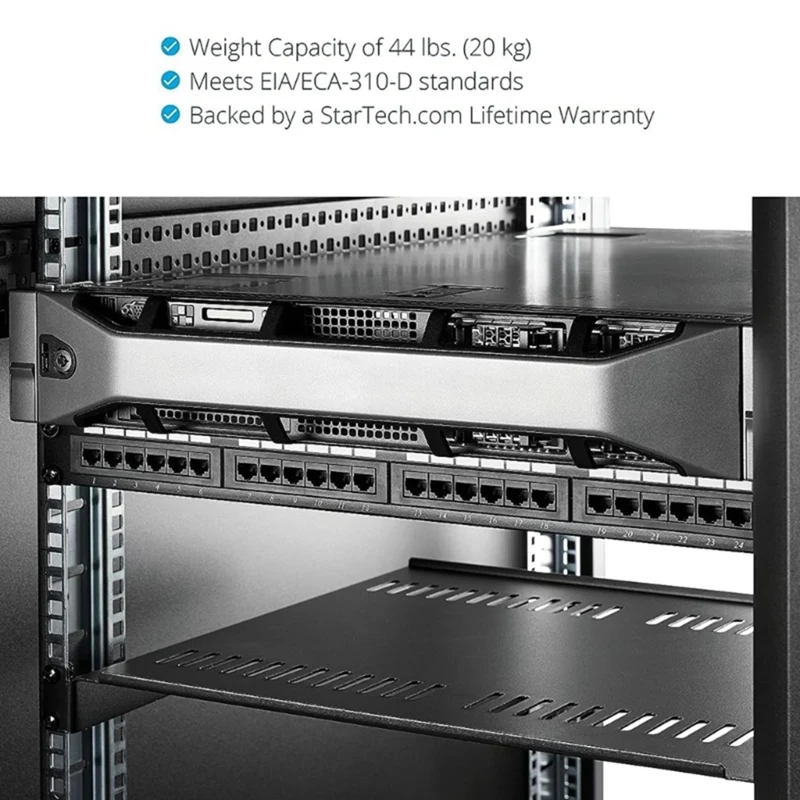 Imagem -05 - Ventilado Bandeja Cantilever Rack Servidor 1u Mount Shelf 19 Polegada Network Rack Equipamento e Gabinete Fino Acabamento