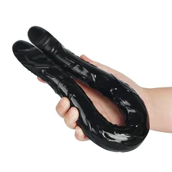 Dildo Longo Duplo para Casais, Tamanho Grande, Masturbação Vagina, Massagem Anal, Dilatadores Ânus, Brinquedo Sexual, Bem-Estar Sexual, Lésbicas, Novo, 44 cm