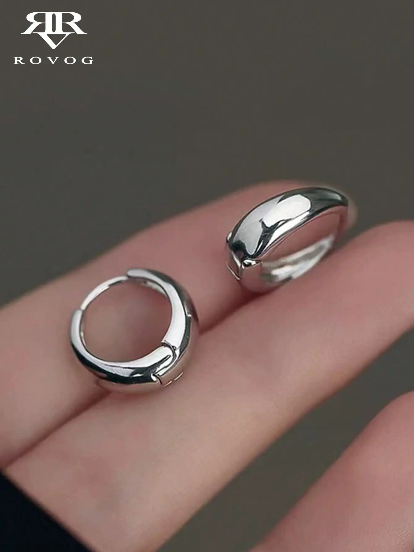 

Минималистичные серебряные серьги-кольца для женщин, стильный геометрический дизайн для повседневной носки