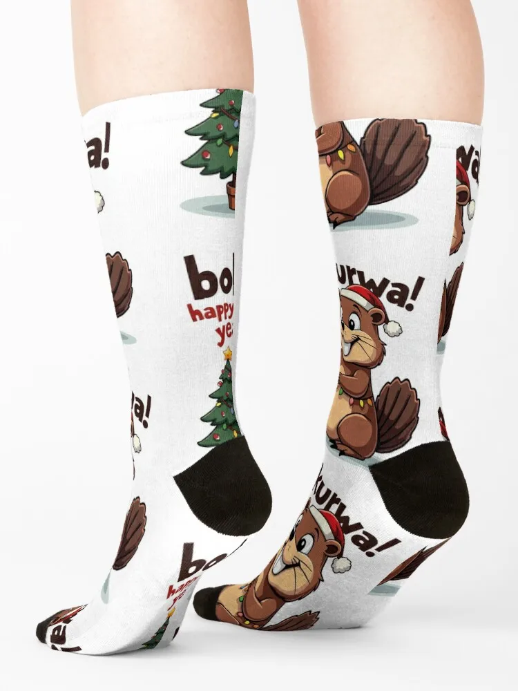 bober kurwa / bobr kurwa christmas Socks anti slip football short hiking Stockings Male Socks Women's