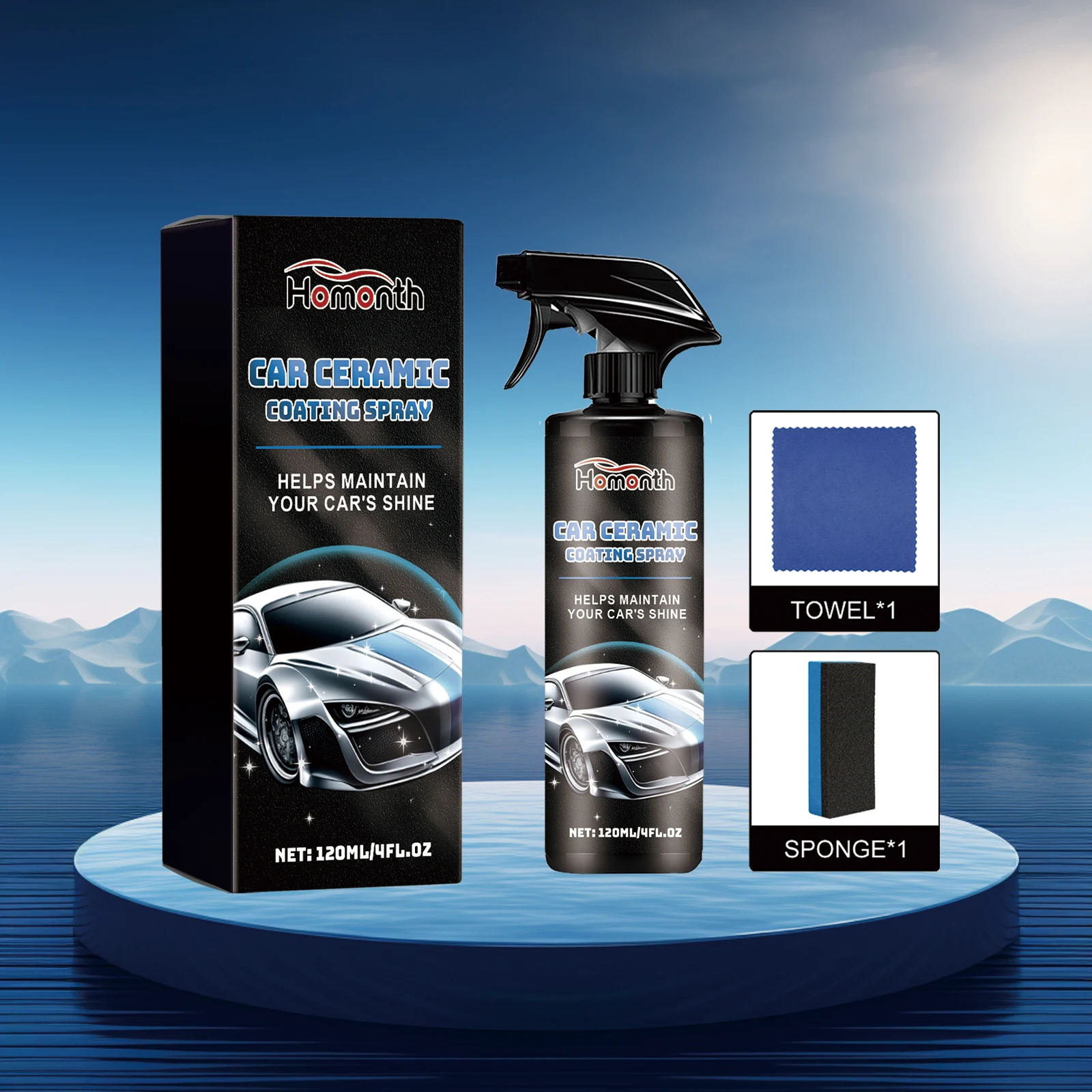 Homonth Automotive ceramic coating spray refurbished car paint brightening decontamination polishing refurbished ceramic spray