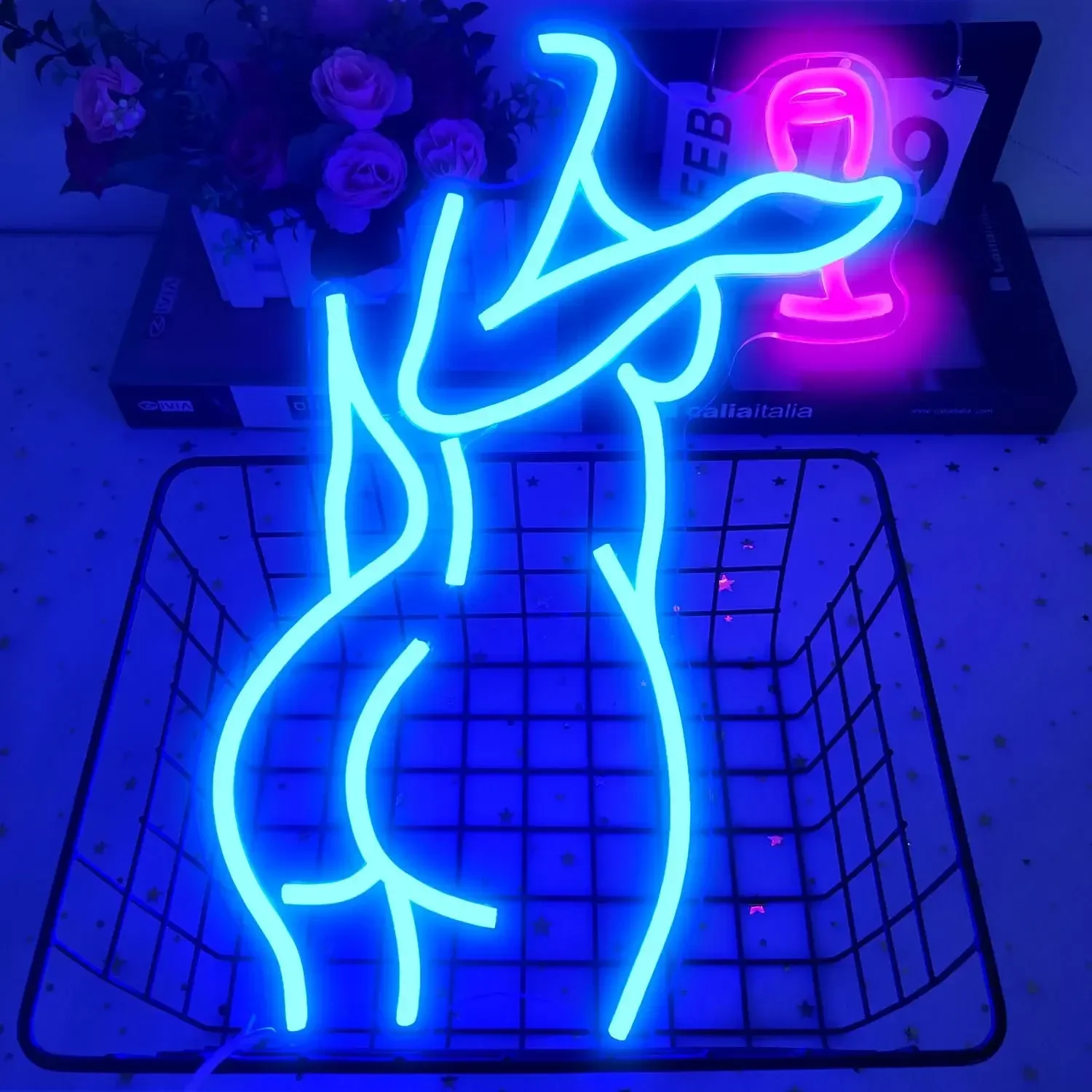 Imagem -02 - Lady Back Led Neon Sinal Regulável Mulher Sexy Quarto Homem Caverna Bar Loja Casa Festa Art Decor Presentes