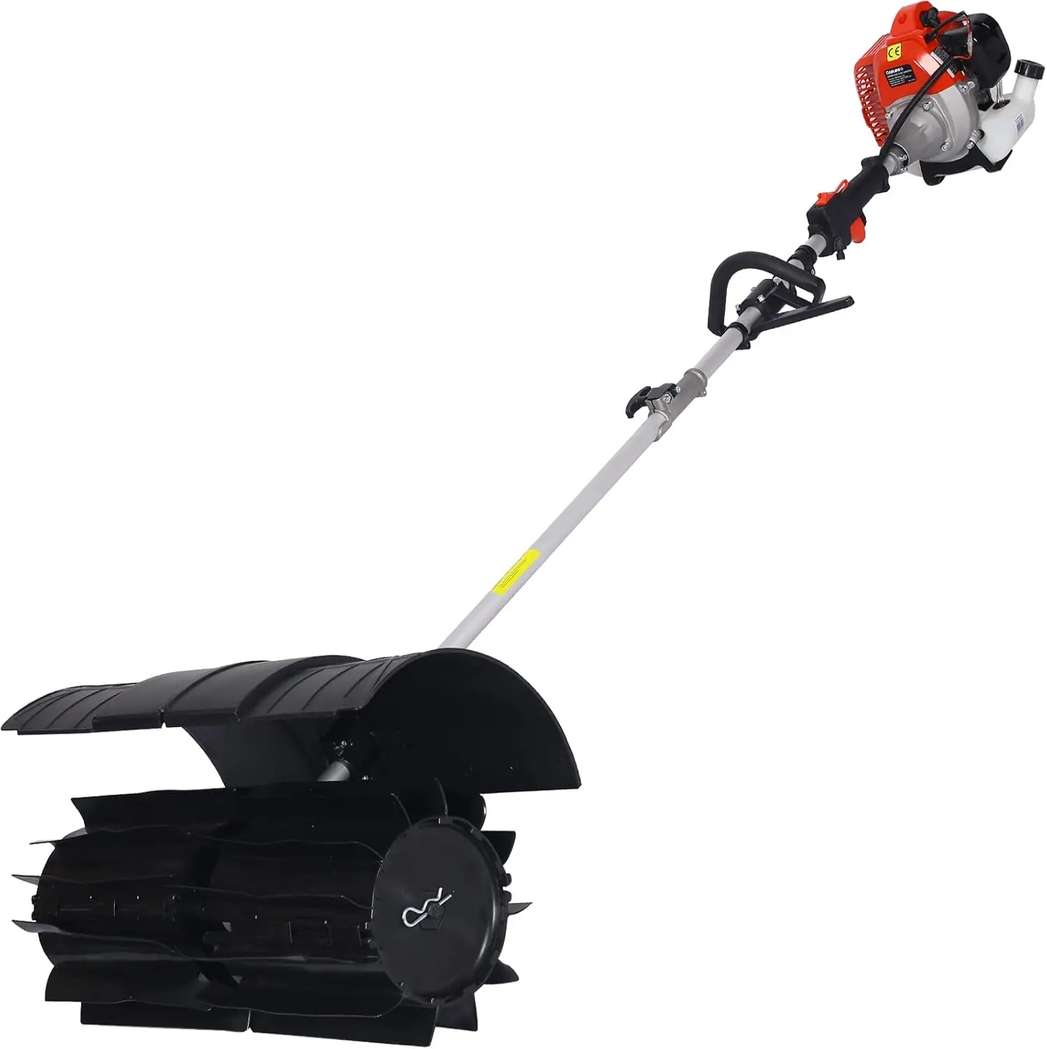 

Gas Powered Snow Sweeper Brush Broom, Cordless Hand Held Walk Behind Power Shovel Snow Cleaner for Driveway Lawn Garden