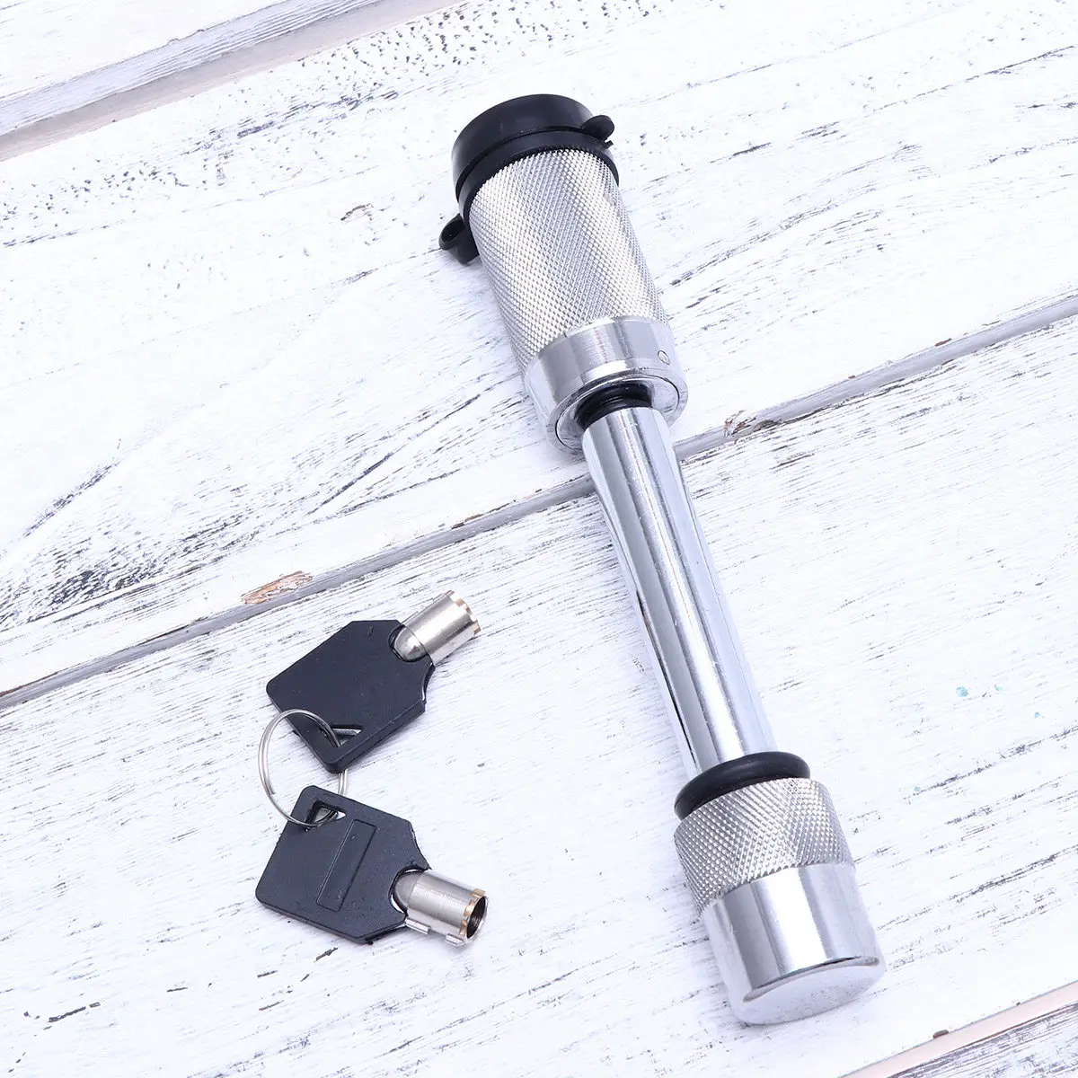 

Silver Trailer Lock Hook Lock Hardened Steel Anti-Theft Tow Ball Mount Secure Hitch Receiver Trailer Accessories