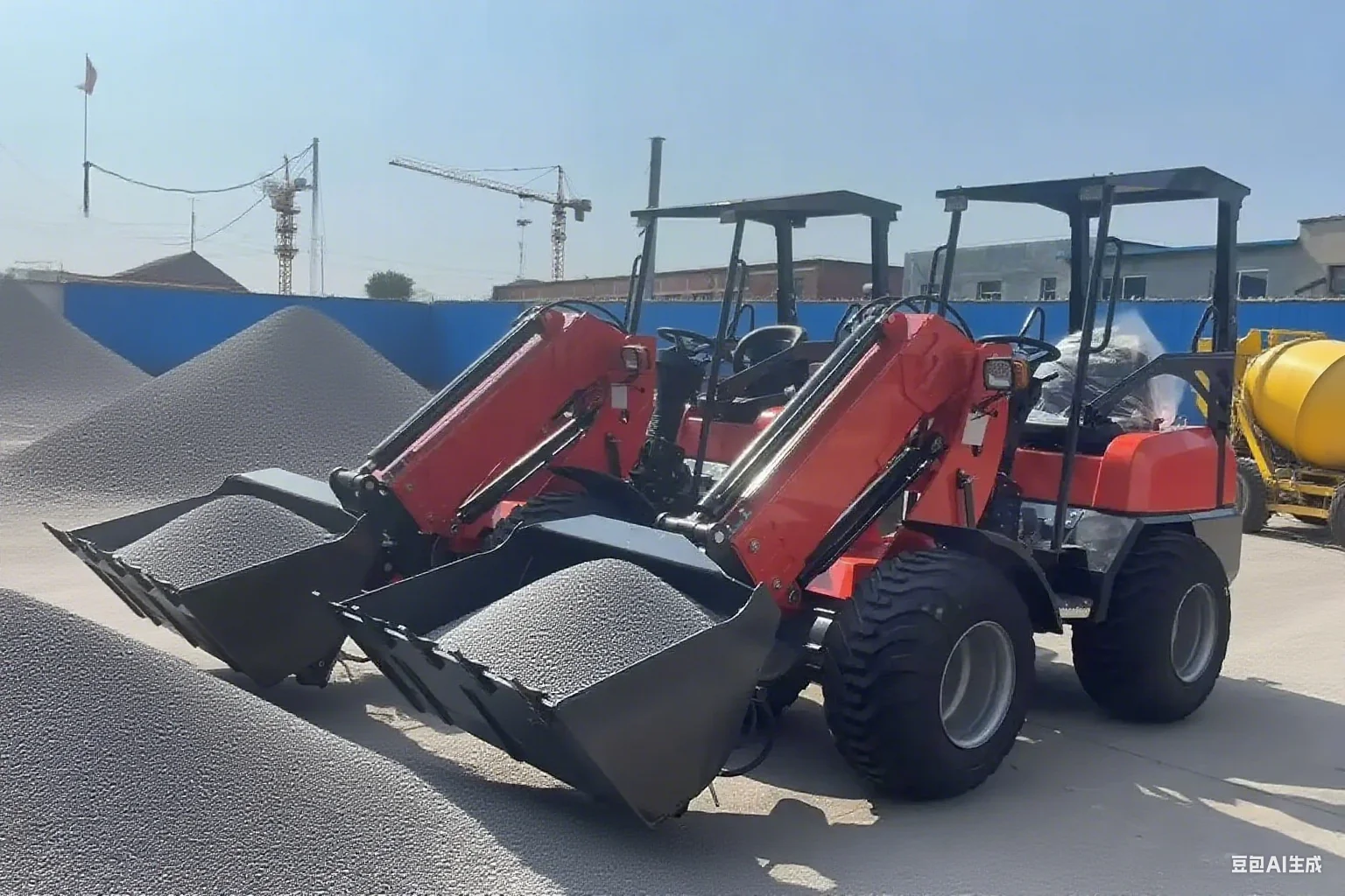 Verbesserte Flexibilität, Teleskoparm-Frontlader, 4x4-Mini-Radlader mit Zubehör zu verkaufen, Multifunktionslader