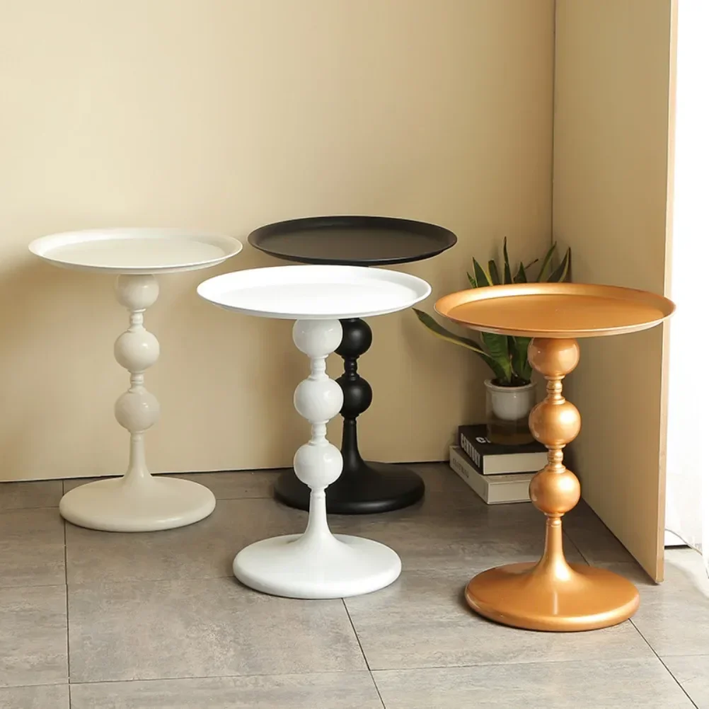 #Nordic Coffee Table Modern Balcony Small Round Table Living Room Sofa Storage Rack Bedroom Bedside Desk Furniture Decoration