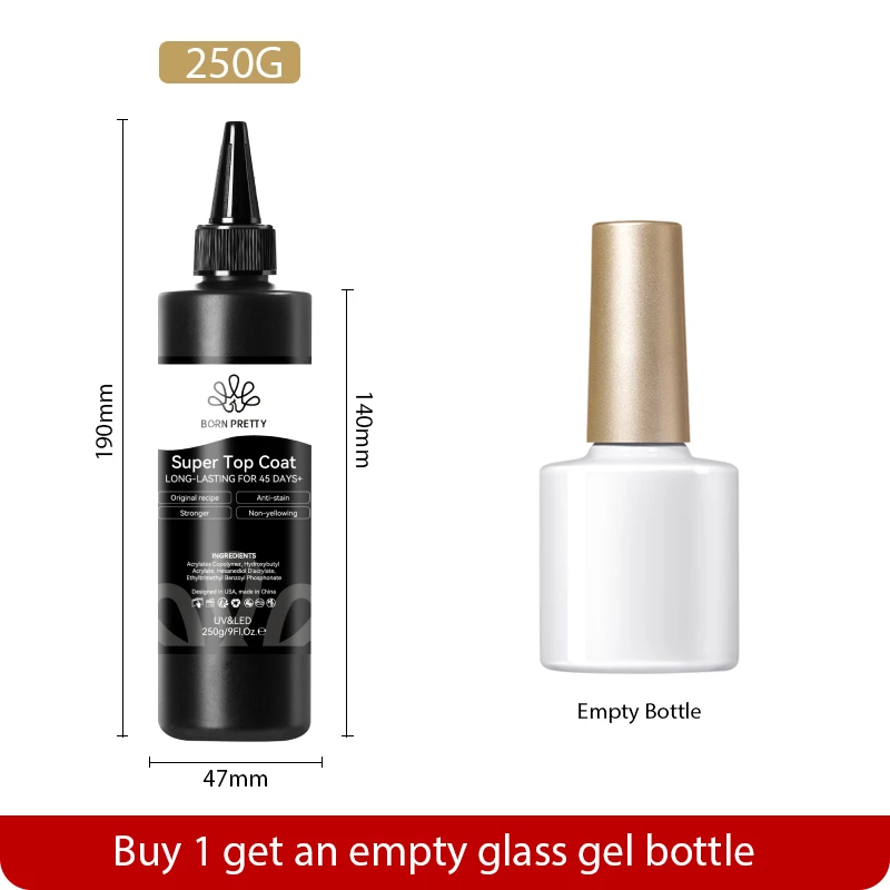 BORN PRETTY 250g 10 in 1 เจลเล็บเคล็ดลับเล็บอเนกประสงค์กาวเสริมเล็บ Super Base Top Coat Extension เล็บ