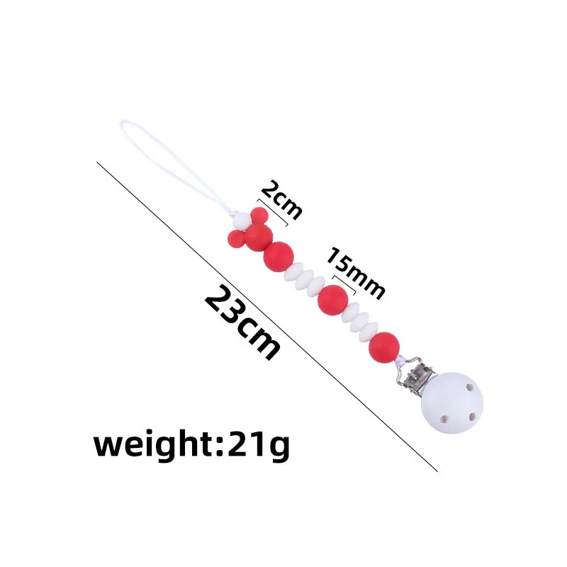 Corrente de chupeta de silicone sem BPA chupeta de bebê anti-queda clipes de chupeta corrente de manequim