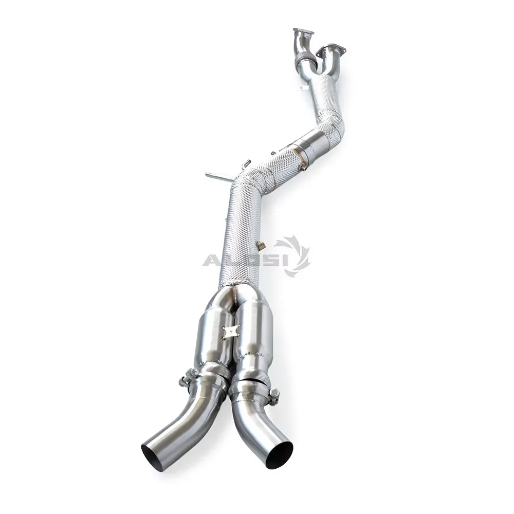

For BMW M3 M4 G80 G82 3.0T 2021-2023 Equipped with OPF/GPF Exhaust Pipe, With Resonator Exhaust Equal Length Middle Pipe