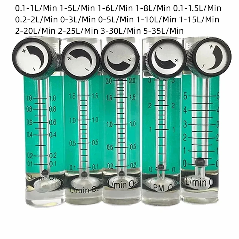 

Air Oxygen Gas Flow Meter Flowmeter Caudalimetro Counter Flow Indicator O2 Oxigen Gas Meter Flow Device Switch 0.1-1.5L/min