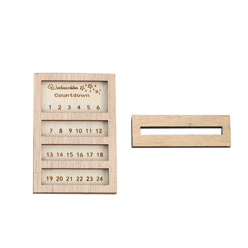 خشبية عيد الميلاد العد التنازلي تقويم القدوم التماثيل المنمنمات حتى عيد الميلاد الجدول ديكور المنزل التقويم رقم التاريخ هدية المسيحية #3