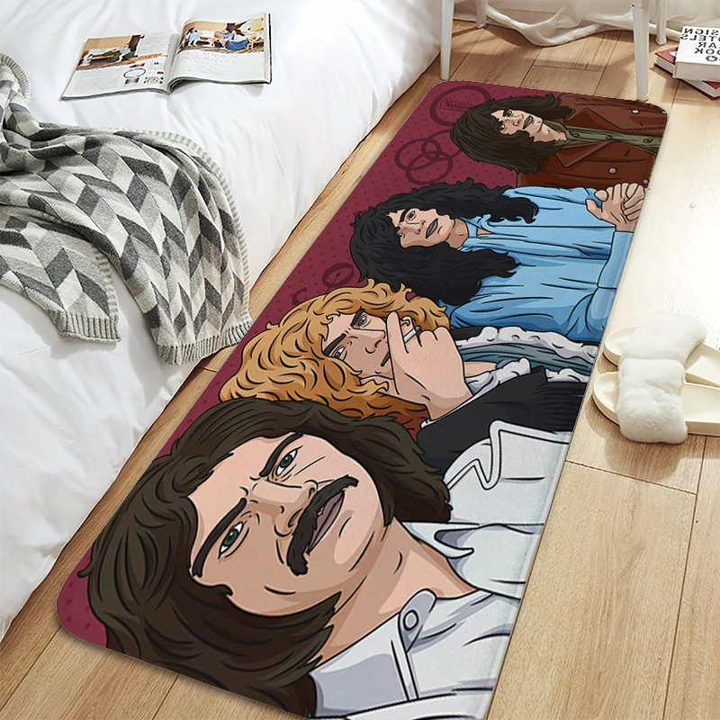 Bedroom Carpet L-Led Z-Zeppelin Bathroom Foot Mat Non-slip Room Rug Slip-resistant Home Decor Items Soft Doormat Entrance Door